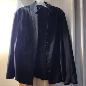 Talbots Black Button-Up Blouse